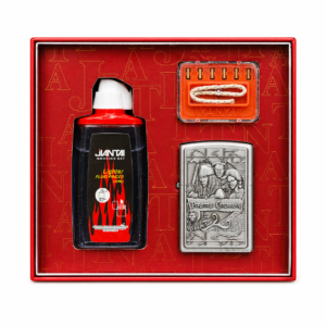 Jantai Pirates Design Metal Lighter Kit with Fluid Flints and Wick Accessories