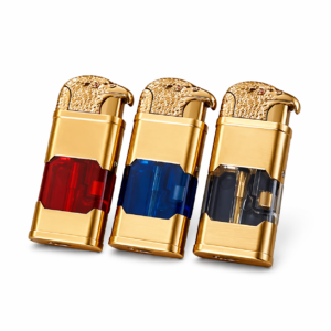 Premium Eagle Head Torch Lighter Transparent Fuel Design Metal Body