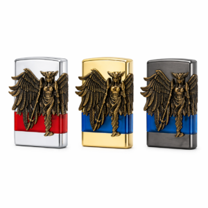 Premium Angel Wing Metal Lighter Transparent Fuel Design Stylish Finish