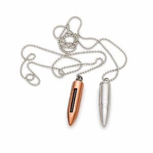 Bullet Shape Necklace Lighter Pull Out Flint Compact Refillable Design