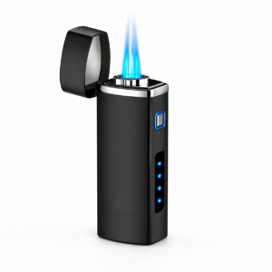 USB Rechargeable Electric Lighter Windproof Dual Flame Modern Design