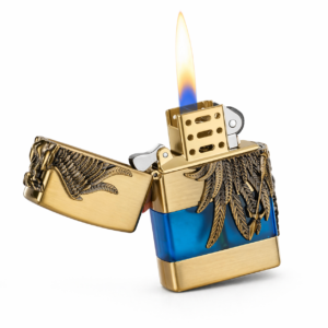 Luxury Angel Design Metal Lighter Refillable Windproof Classic Flame