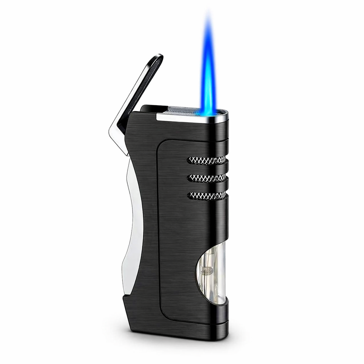 Premium Grip Design Torch Lighter Refillable Windproof Blue Flame