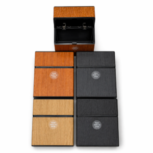Premium Wooden Cigarette Case Push Button Flip Top Storage Box
