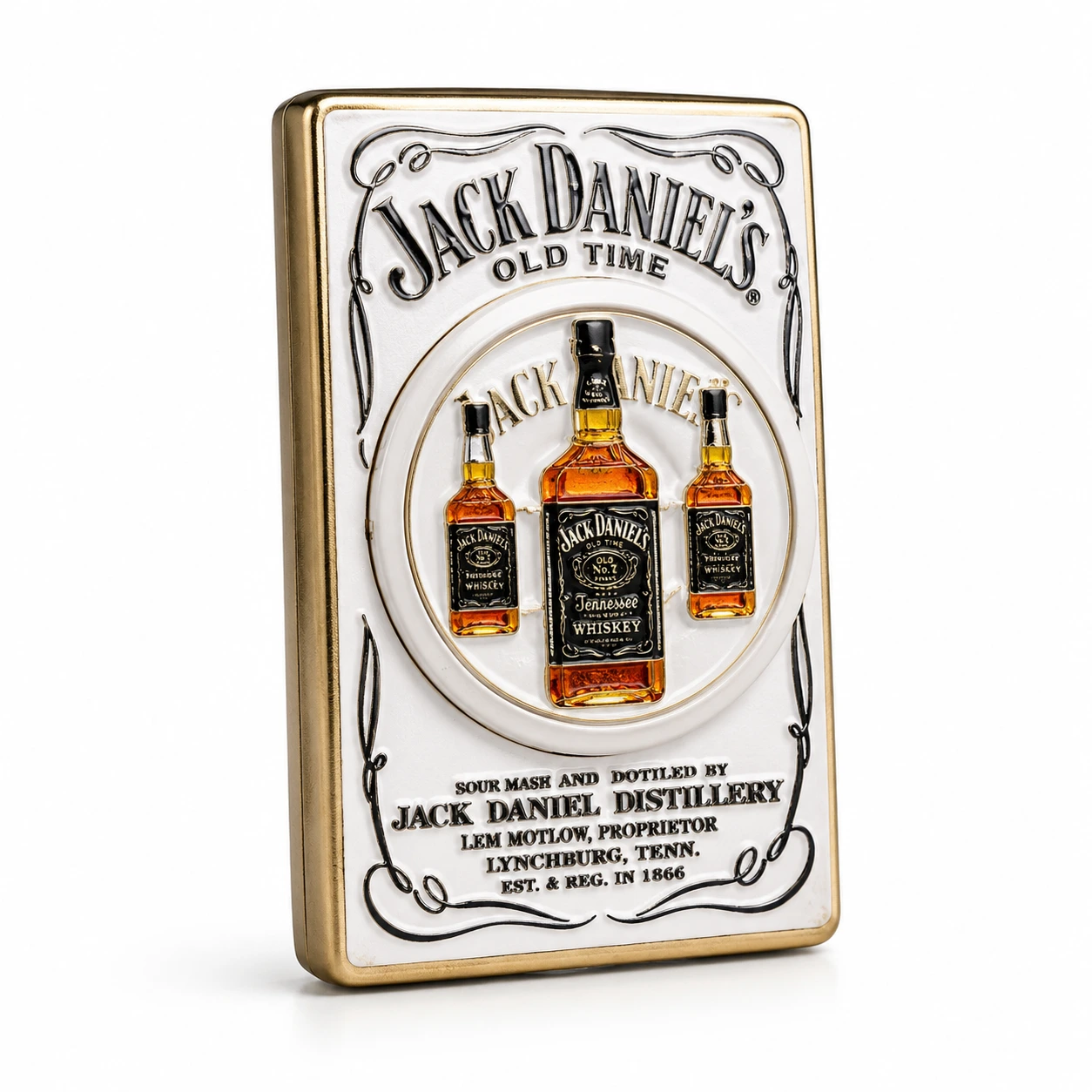 Luxury Jack Daniel’s Vintage Style Metal Cigarette Case Premium Collectible Box Design