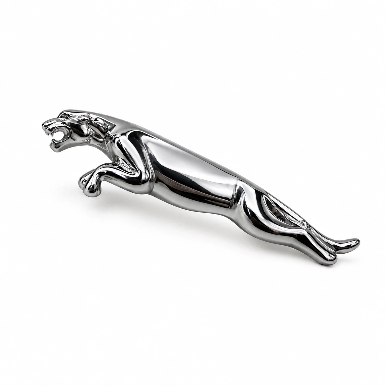 Luxury Chrome Jaguar Shape Refillable Metal Lighter Premium Animal Design