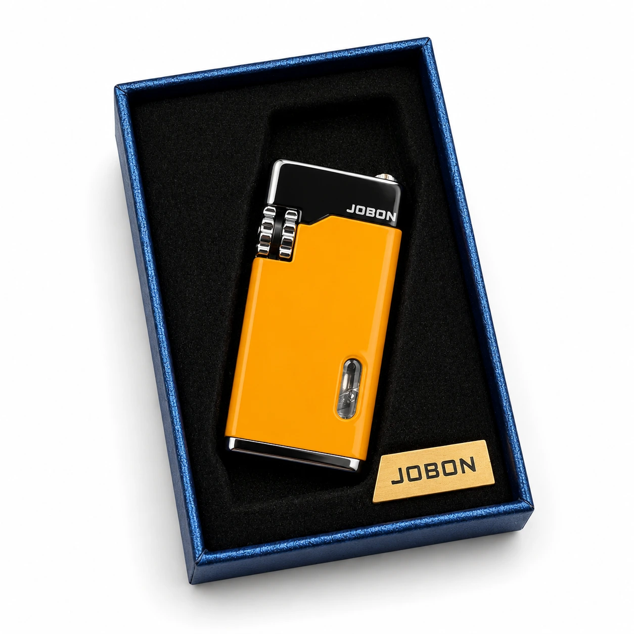 Jobon Luxury Yellow Gloss Windproof Lighter Gift Box Edition