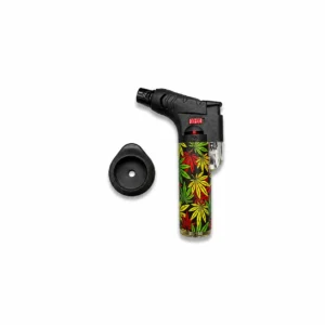 Leaf Print Jet Torch Flame Lighter Windproof Edition